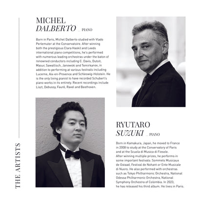 CMCJ Vol.1 PIANO DUO CONCERT 〜 Michel Dalberto & Ryutaro Suzuki on 26th October 2023